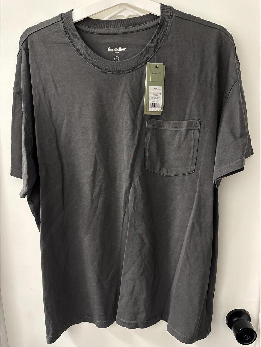 Goodfellow & Co Relaxed Fit Pocket T-Shirt Gray Size XL